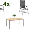 KETTLER Basic Plus Sitzgruppe, Silber/ Anthrazit, 160 X 95 Cm, Alu, 4 Stapel-, 2 Multipositionssessel -Warmer Garten 1 15582.jpg