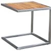 OUTFLEXX Beistelltisch, Silber/natur, Edelstahl/FSC-Teakholz, 45x45cm, Tischplattenstärke 1,2cm -Warmer Garten 1 16022.jpg