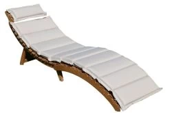 Ploß Sonnenliege, FSC-Akazie/Polyester, 186 X 55 X 21 Cm, Inkl. Auflage