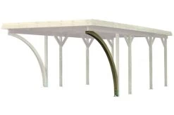 KARIBU 2er Set Einfahrtsbogen, Holz, Kesseldruckimprägniert, 12 Cm