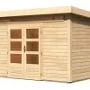 KARIBU Gartenhaus Kandern 9, Fichtenholz 28 Mm, Naturbelassen, Ca. 10,8 M² -Warmer Garten 1 18012.jpg