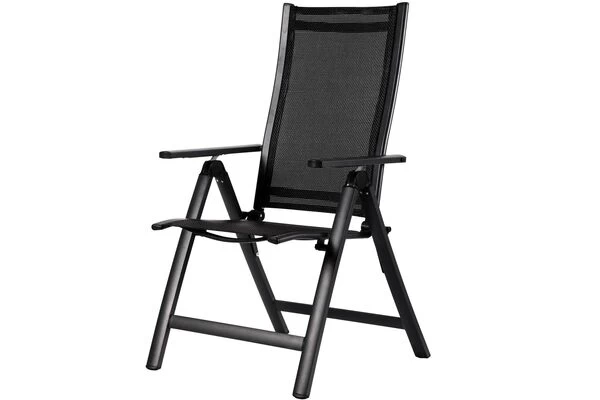 OUTFLEXX Multipositionssessel, Anthrazit Matt/schwarz, Alu/Textilene, 60x70x106cm, 7-fach Verstellbar 3 OUTFLEXX Multipositionssessel, Anthrazit Matt/schwarz, Alu/Textilene, 60x70x106cm, 7-fach Verstellbar