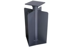 OUTFLEXX Bodenanker XL Für Ampelschirme, Anthrazit, Pulverbesch. Stahl, 28x28x60,5, Zum Einbetonieren