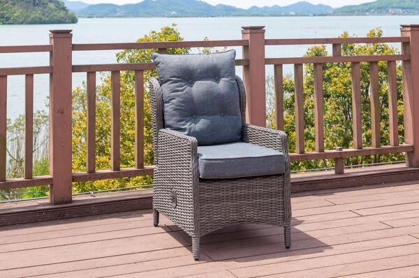 OUTFLEXX Dining Sessel, Grau, Polyrattan, 78 X 63 X 93 Cm, Rücken Stufenlos Verstellbar 4 OUTFLEXX Dining Sessel, Grau, Polyrattan, 78 X 63 X 93 Cm, Rücken Stufenlos Verstellbar – Bild 2