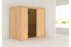 KARIBU Systemsauna Variado, Fichtenholz 68mm, Fronteinstieg, Ca. 2,4m²