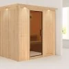 KARIBU Systemsauna Sodin, Fichtenholz 68mm, Fronteinstieg, Ca. 3,3m²