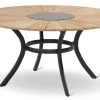 HARTMAN Provence Esstisch, Xerix/natur, Alu/Teak, Ø150cm, Inkl. Eiskühler