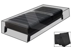 OUTFLEXX Premium Abdeckhaube, Für Liegen, Z.B. 16081/16082, Schwarz, 206x93x37 Cm, Wasserbeständig