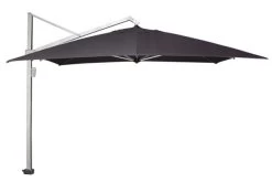 SIENA GARDEN Stratos Ampelschirm, Silber/schwarz Meliert, Alu/Spuncrylic®, 300x400cm, 360° Drehbar, Vertikal Verstellbar