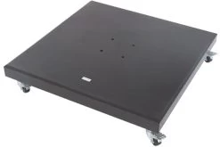 OUTFLEXX Schirmständer, Granit, 80x80x16,5cm, 120kg, Mit Lenkrollen