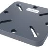 OUTFLEXX Adapterplatte Für Schirmständer Und Bodenanker, Anthrazit, Alu, 16x16x1,5cm, Lochabstand 64-113mm