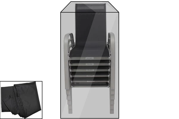 OUTFLEXX Premium Abdeckhaube, Für Stapelstühle, Z.B. 14797, Schwarz, 83 X 63 X 122 Cm, Wasserbeständig 3 OUTFLEXX Premium Abdeckhaube, Für Stapelstühle, Z.B. 14797, Schwarz, 83 X 63 X 122 Cm, Wasserbeständig