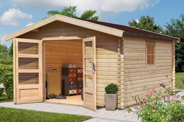 KARIBU Blockbohlenhaus Meldorf 6, Fichtenholz Ca. 40 Mm, Satteldach 3 KARIBU Blockbohlenhaus Meldorf 6, Fichtenholz Ca. 40 Mm, Satteldach