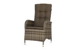 Ploß Rabida Dining Sessel, Champagner-meliert, Polyrattan, 60x68x111 Cm, Verstellbar, Inkl. Polster