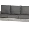 SIENA GARDEN Soria 3-Sitzer Loungesofa, Ice Grey, Alu / Gardino®-Geflecht, 203x87x88 Cm