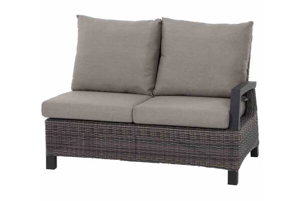 SIENA GARDEN Corido 2-Sitzer Sofa, Charcoal, Alu / Gardino®-Geflecht, 136x83x88 Cm, Armlehne Links 3 SIENA GARDEN Corido 2-Sitzer Sofa, Charcoal, Alu / Gardino®-Geflecht, 136x83x88 Cm, Armlehne Links