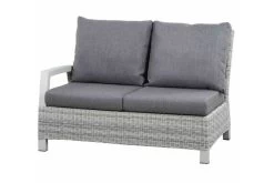SIENA GARDEN Corido 2-Sitzer Sofa, Ice Grey, Alu / Gardino®-Geflecht, 136x83x88 Cm, Armlehne Rechts