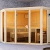 KARIBU Sauna Alcinda 2, Fichtenholz 68 Mm, Eckeinstieg, Ca. 3,6m²