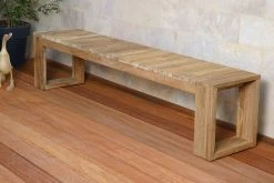 OUTFLEXX Anok Bank, Natur, Recycled FSC®-Teak, 200x40x45cm -Warmer Garten 1 20300.jpg