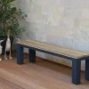 OUTFLEXX Oxford Bank, Dark Grey/natur, Alu/recycled FSC®-Teak, 170x40x45cm, Rustikal Gebürstet 2 OUTFLEXX Oxford Bank, Dark Grey/natur, Alu/recycled FSC®-Teak, 170x40x45cm, Rustikal Gebürstet -Warmer Garten 1 20336.jpg