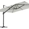 OUTFLEXX Ampelschirm, Anthrazit/creme, Alu/Polyester, 350x350cm, Inkl. Plattenständer 2 OUTFLEXX Ampelschirm, Anthrazit/creme, Alu/Polyester, 350x350cm, Inkl. Plattenständer -Warmer Garten 1 20362.jpg