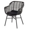 HARTMAN Cecilia Diningsessel, Schwarz, Alu / Polyrattan, 62 X 62 X 84 Cm