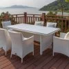 OUTFLEXX Dining Set, Weiß, Polyrattan, Tisch 200x95cm, Spraystone, 6mm, 6 Sessel -Warmer Garten 1 20670.jpg