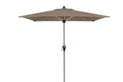 Warmer Garten 7 DOPPLER Active Auto Tilt Mittelstockschirm, Greige, Alu/Polyester, 210x140 Cm, Höhenverstellbar, Mit Kurbel