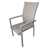 DOPPLER Expert Sessel, Silber/beige, Alu/Textilene, 56x63x100 Cm, Stapelbar