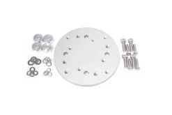 DOPPLER Adapterplatte, Silber, Aus Rostfreiem Edelstahl, Ø 180 Mm, Rund, Passend Zur DOPPLER Granitplatte 140 Kg