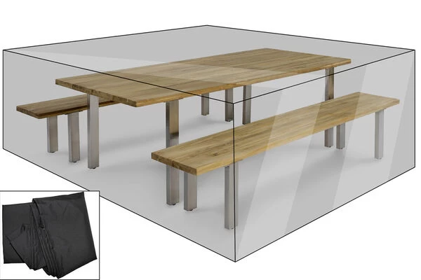 OUTFLEXX Premium Abdeckhaube Für Sitzgruppen Z.B. 20833/ 20127/ 20316, 244x185x75cm, Wasserbeständig, Schwarz 3 OUTFLEXX Premium Abdeckhaube Für Sitzgruppen Z.B. 20833/ 20127/ 20316, 244x185x75cm, Wasserbeständig, Schwarz