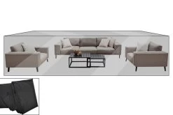 OUTFLEXX Premium Abdeckhaube Für Lounge, Z.B. Lazy Lounge, 470x224x55cm, Wasserbeständig, Schwarz