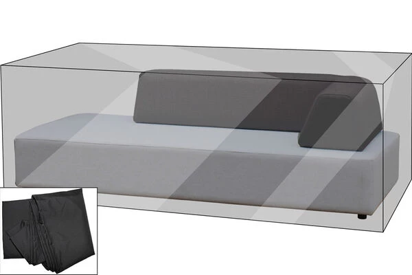 OUTFLEXX Premium Abdeckhaube Für Lounge-Element, Z.B. Maui Lounge, 107x212x65cm, Wasserbeständig, Schwarz 3 OUTFLEXX Premium Abdeckhaube Für Lounge-Element, Z.B. Maui Lounge, 107x212x65cm, Wasserbeständig, Schwarz