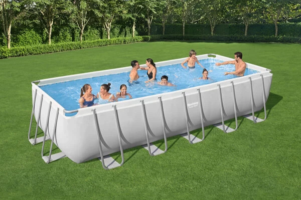 BESTWAY Power Steel Pool Komplett-Set, Grau, TriTech, 640x274x132cm, Mit Sandfilter, Leiter, Abdeckplane 3 BESTWAY Power Steel Pool Komplett-Set, Grau, TriTech, 640x274x132cm, Mit Sandfilter, Leiter, Abdeckplane