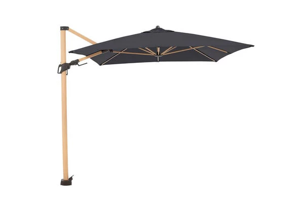 DOPPLER Alu Wood Pendelschirm, Anthrazit, Alu/Polyester, 300x220 Cm, Mit Kurbel, Holzoptik 3 DOPPLER Alu Wood Pendelschirm, Anthrazit, Alu/Polyester, 300x220 Cm, Mit Kurbel, Holzoptik