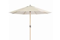 DOPPLER Alu Wood Mittelstockschirm, Natur, Alu/Polyester, 350cm, Mit Kurbel, Holzoptik