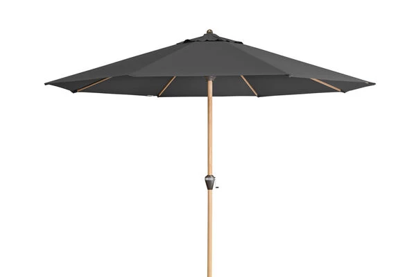 DOPPLER Alu Wood Mittelstockschirm, Anthrazit, Alu/Polyester, 350cm, Mit Kurbel, Holzoptik 3 DOPPLER Alu Wood Mittelstockschirm, Anthrazit, Alu/Polyester, 350cm, Mit Kurbel, Holzoptik