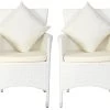 OUTFLEXX 2er-Set Sessel, Weiß, Polyrattan, Inkl. Polster Und Kissen