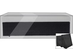 OUTFLEXX Premium Abdeckhaube Für Hocker 133x70x30cm: 2392-17, 2393-17, 2511-17, Schwarz, Wasserbeständig