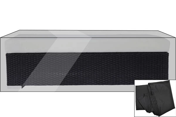 OUTFLEXX Premium Abdeckhaube Für Hocker 133x70x30cm: 2392-17, 2393-17, 2511-17, Schwarz, Wasserbeständig 3 OUTFLEXX Premium Abdeckhaube Für Hocker 133x70x30cm: 2392-17, 2393-17, 2511-17, Schwarz, Wasserbeständig