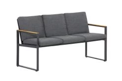 OUTFLEXX Alexander Esstischgarnitur, Mattgrau, Alu/Teak, Ausziehtisch 206/266x100cm, 4 Stühle, 3er Bank, Inkl. Polster -Warmer Garten 20122 04.jpg
