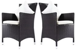 OUTFLEXX 2er Set Sessel, Braun, Polyrattan Inkl. Kissen Und Polster