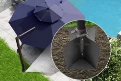 OUTFLEXX Bodenanker XXL Für Ampelschirme, Anthrazit, Pulverbesch. Stahl, 50x50x63 Cm, Zum Einbetonieren -Warmer Garten 21594 01.jpg