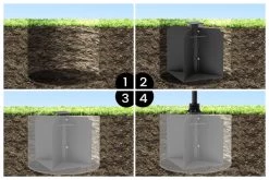 OUTFLEXX Bodenanker XXL Für Ampelschirme, Anthrazit, Pulverbesch. Stahl, 50x50x63 Cm, Zum Einbetonieren -Warmer Garten 21594 02.jpg