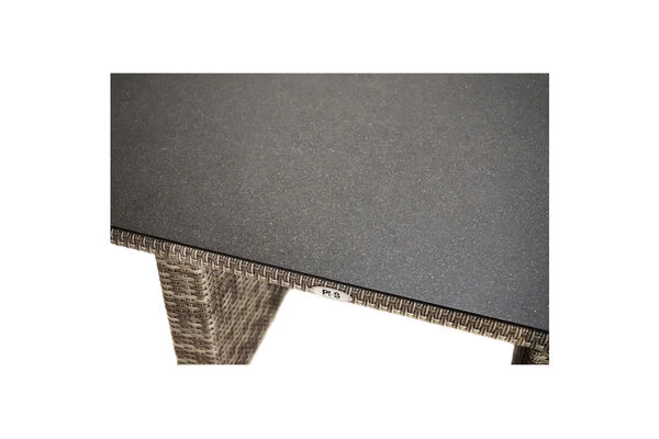 Ploß Rabida Lounge-Tisch, Champagner-meliert, Polyrattan, 140x85cm, Glasplatte In Steinoptik 5 Ploß Rabida Lounge-Tisch, Champagner-meliert, Polyrattan, 140x85cm, Glasplatte In Steinoptik – Bild 3