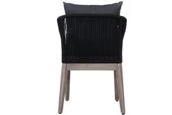 Ploß Arendal Diningsessel, Schwarz/grau, Rope/FSC-Akazie, 58,5x61,5x87cm, Inkl. Polster -Warmer Garten 21640 10.jpg