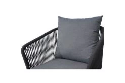 Ploß Arendal Diningsessel, Schwarz/grau, Rope/FSC-Akazie, 58,5x61,5x87cm, Inkl. Polster -Warmer Garten 21640 6.jpg