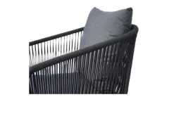 Ploß Arendal Diningsessel, Schwarz/grau, Rope/FSC-Akazie, 58,5x61,5x87cm, Inkl. Polster -Warmer Garten 21640 8.jpg