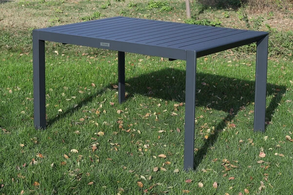 VILLANA Ausziehtisch, Anthrazit, Aluminium, 130/180x90cm, Mit Ausziehmechanismus 4 VILLANA Ausziehtisch, Anthrazit, Aluminium, 130/180x90cm, Mit Ausziehmechanismus – Bild 2