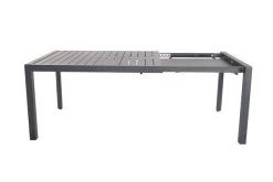 VILLANA Ausziehtisch, Anthrazit, Aluminium, 130/180x90cm, Mit Ausziehmechanismus